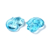 Gradient Color Baking Paint Transparent Glass Pendants DGLA-N005-03-2