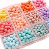 50Pcs Frosted Opaque Acrylic Beads PW-WGEDD3D-01-3