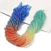 Transparent Painted Glass Beads Strands X1-DGLA-A034-T1mm-A02-1
