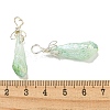 Electroplated Platinum Palted Copper Wire Wrapped Natural Quartz Crystal Pendants G-L133-07J-3