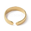 Ion Plating(IP) 304 Stainless Steel Crescent Moon Open Cuff Ring for Women RJEW-C046-01G-3