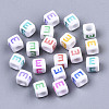 Opaque White Acrylic Beads SACR-R252-02E-1