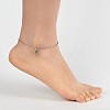 Tarnish Resistant Mixed Shape Stainless Steel Pendant Anklets AJEW-AN00104-5