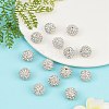 Alloy Rhinestone Beads RB-A034-12mm-A01S-4