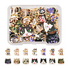 Boutigem 28Pcs 14 Style Printed Alloy Pendants FIND-BG0001-04-1