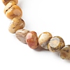 Natural Moss Agate Chip Beads Bracelet for Girl Women BJEW-JB06748-07-5