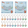 Alloy Enamel Shell Pendant Locking Stitch Markers HJEW-AB00057-1