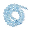 Round Natural Aquamarine Bead Strands G-F289-04-8mm-5