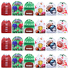 BENECREAT 24Pcs 6 Style Rugby Polyester Drawstring Storage Backpack Bags ABAG-BC0001-63-1