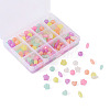 200Pcs 4 Style Luminous Acrylic Beads TACR-FS0001-02-2