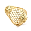 Light Gold Brass Adjustable Rings for Women RJEW-A022-01B-3