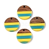 Epoxy Resin & Walnut Wood Pendants RESI-N039-121A-1