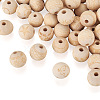 100Pcs 10 Style Unfinished Natural Wood European Beads WOOD-TA0001-55-3