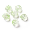 Transparent Spray Painted Glass Beads GLAA-I050-05E-1