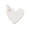 925 Sterling Silver Heart Charms STER-G045-01S-01-1