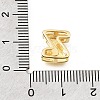 Brass Micro Pave Clear Cubic Zirconia Initial Spacer Bars KK-E802-34G-Z-3