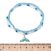 Ocean Alloy Charm Bracelets BJEW-MZ00338-02-4