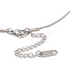 Non-Tarnish 304 Stainless Steel Round Snake Chain Cone Pendant Necklaces NJEW-N055-12P-3