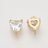 Valentine's Day Brass Charms ZIRC-Q021-020G-01-NF-2