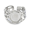 304 Stainless Steel Cuff Rings RJEW-M019-62P-2