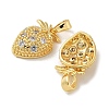 Brass Micro Pave Cubic Zirconia Pendents KK-R210-17G-2