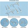 Unicraftale 8Pcs 4 Styles 201 Stainless Steel Connector Charms STAS-UN0039-24-5