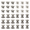 60Pcs 4 Styles Tibetan Style Alloy Bead Caps FIND-TA0002-98-3