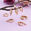 Fashewelry 14Pcs 7 Styles Brass Hoop Earrings KK-FW0001-07-12