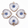 Druzy Resin Pendants RESI-S383-012A-1