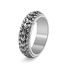 Rotatable Titanium Steel Finger Ring PW-WG50513-01-1