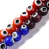 Chakra Theme Handmade Evil Eye Lampwork Beads Strands LAMP-G164-06A-1