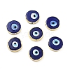 Rack Plating Handmade Evil Eye Lampwork Beads KK-F838-02B-G-3