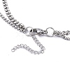 304 Stainless Steel Double Layer Necklaces NJEW-M181-05P-3