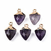 Natural Amethyst Pendants G-N326-134-02-2