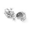 304 Stainless Steel Stud Earrings EJEW-D095-19P-2