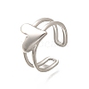 304 Stainless Steel Open Cuff Rings for Women RJEW-R010-03S-4