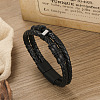 Imitation Leather Double Layer Multi-strand Bracelets PW-WG33153-01-1