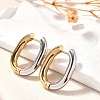 Rectangle Ion Plating(IP) 304 Stainless Steel Hoop Earrings for Women EJEW-L287-059GP-1