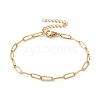 PVD Vacuum Plating 304 Stainless Steel Paperclip Chain Bracelet for Men Women BJEW-E031-10G-7