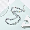 Natural Colorful Fluorite Chip Beaded Necklaces for Men Women NJEW-G159-01P-3