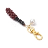 Baseball Bat Glass Seed Beaded Pendant Decoration HJEW-MZ00180-01-4