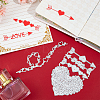 CRASPIRE Valentine's Day Theme Heart Carbon Steel Cutting Dies Stencils Set DIY-CP0009-55-4