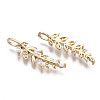 Brass Micro Pave Cubic Zirconia Pendants KK-R111-029-2