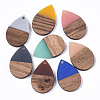 Resin & Walnut Wood Pendants RESI-T035-08-1