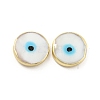 Rack Plating Handmade Evil Eye Lampwork Beads KK-F838-02A-G-1