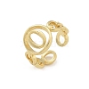 Brass Open Cuff Rings for Women RJEW-K289-01G-O-4