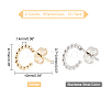 10 Pairs 2 Style 304 Stainless Steel Half Hoop Earrings EJEW-DC0001-02-2