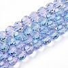 Baking Paint Transparent Glass Beads Strands DGLA-A035-T6mm-A06-1