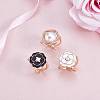 3Pcs 3 Style Natural Pearl Scarf Clip Buckles Rings JX552A-01-5