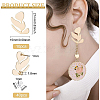 BENECREAT 10Pcs Brass Stud Earring Findings KK-BC0008-41-2